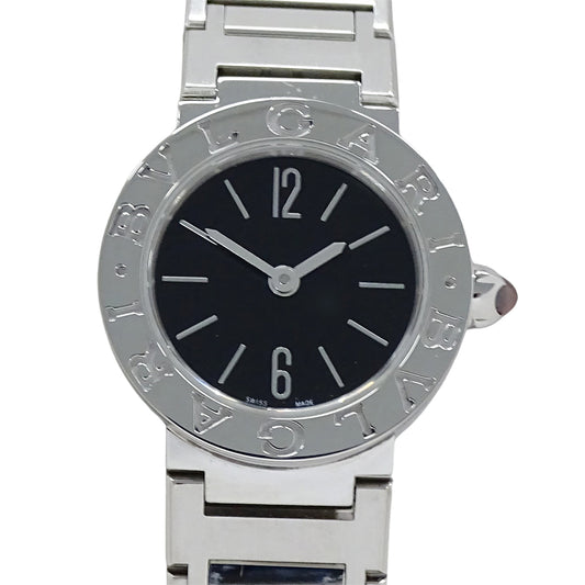BVLGARI ブルガリ ブルガリブルガリ BB23S レディース 腕時計 クオーツ QZ ステンレス SS ブラック 磨き済み 【中古】