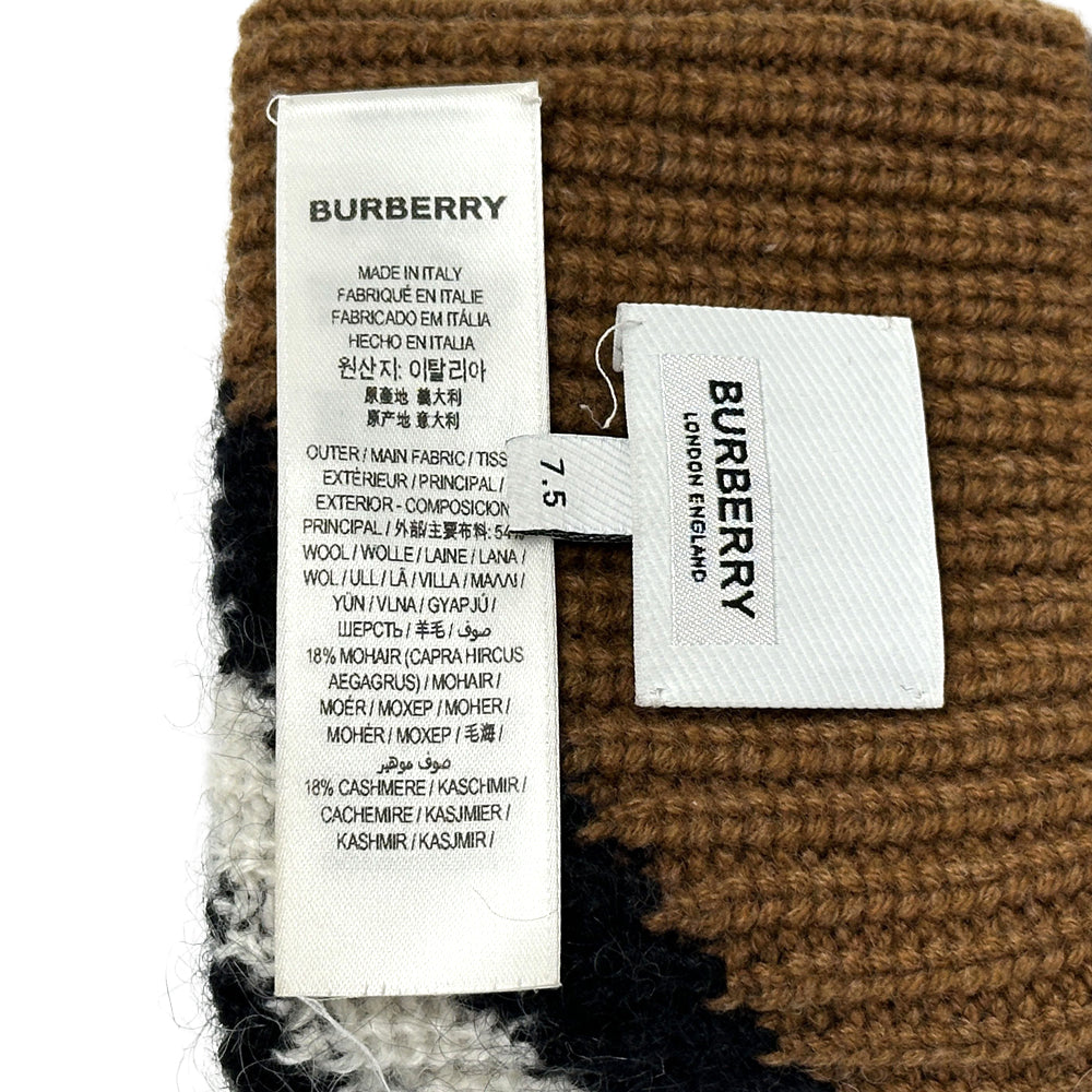 BURBERRY バーバリー グローブセット 手袋 ブラウン ブラック ウール レディース 【中古】