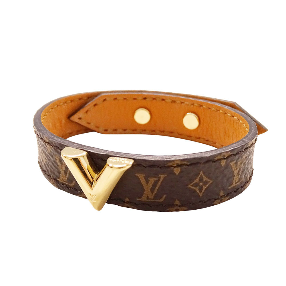 LOUIS VUITTON ルイ・ヴィトン ブレスレット・エッセンシャルV ブレスレット モノグラム ブラウン 15 レディース M6042G 【中古】