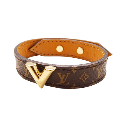 LOUIS VUITTON ルイ・ヴィトン ブレスレット・エッセンシャルV ブレスレット モノグラム ブラウン 15 レディース M6042G 【中古】