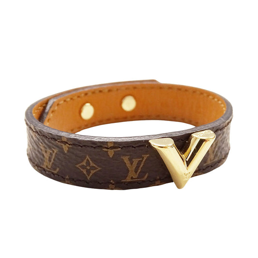 LOUIS VUITTON ルイ・ヴィトン ブレスレット・エッセンシャルV ブレスレット モノグラム ブラウン 15 レディース M6042G 【中古】