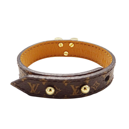 LOUIS VUITTON ルイ・ヴィトン ブレスレット・エッセンシャルV ブレスレット モノグラム ブラウン 15 レディース M6042G 【中古】