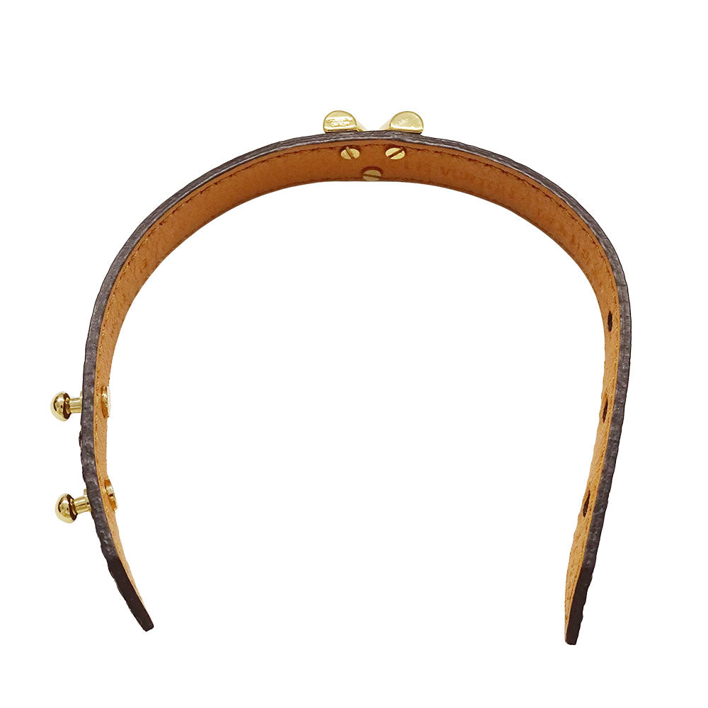 LOUIS VUITTON ルイ・ヴィトン ブレスレット・エッセンシャルV ブレスレット モノグラム ブラウン 15 レディース M6042G 【中古】