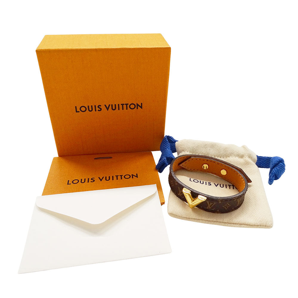 LOUIS VUITTON ルイ・ヴィトン ブレスレット・エッセンシャルV ブレスレット モノグラム ブラウン 15 レディース M6042G 【中古】
