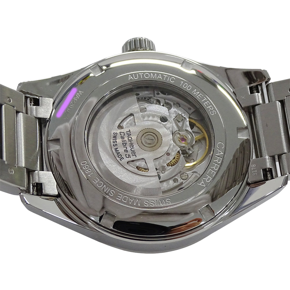 TAG Heuer タグホイヤー カレラ WAR201A BA0723 メンズ 腕時計 キャリバー5 デイデイト 自動巻き AT ステンレス SS ブラック 磨き済み 【中古】