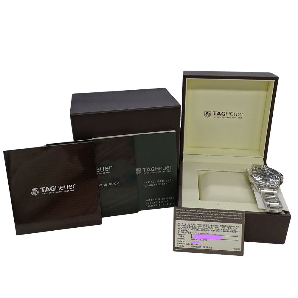 TAG Heuer タグホイヤー カレラ WAR201A BA0723 メンズ 腕時計 キャリバー5 デイデイト 自動巻き AT ステンレス SS ブラック 磨き済み 【中古】