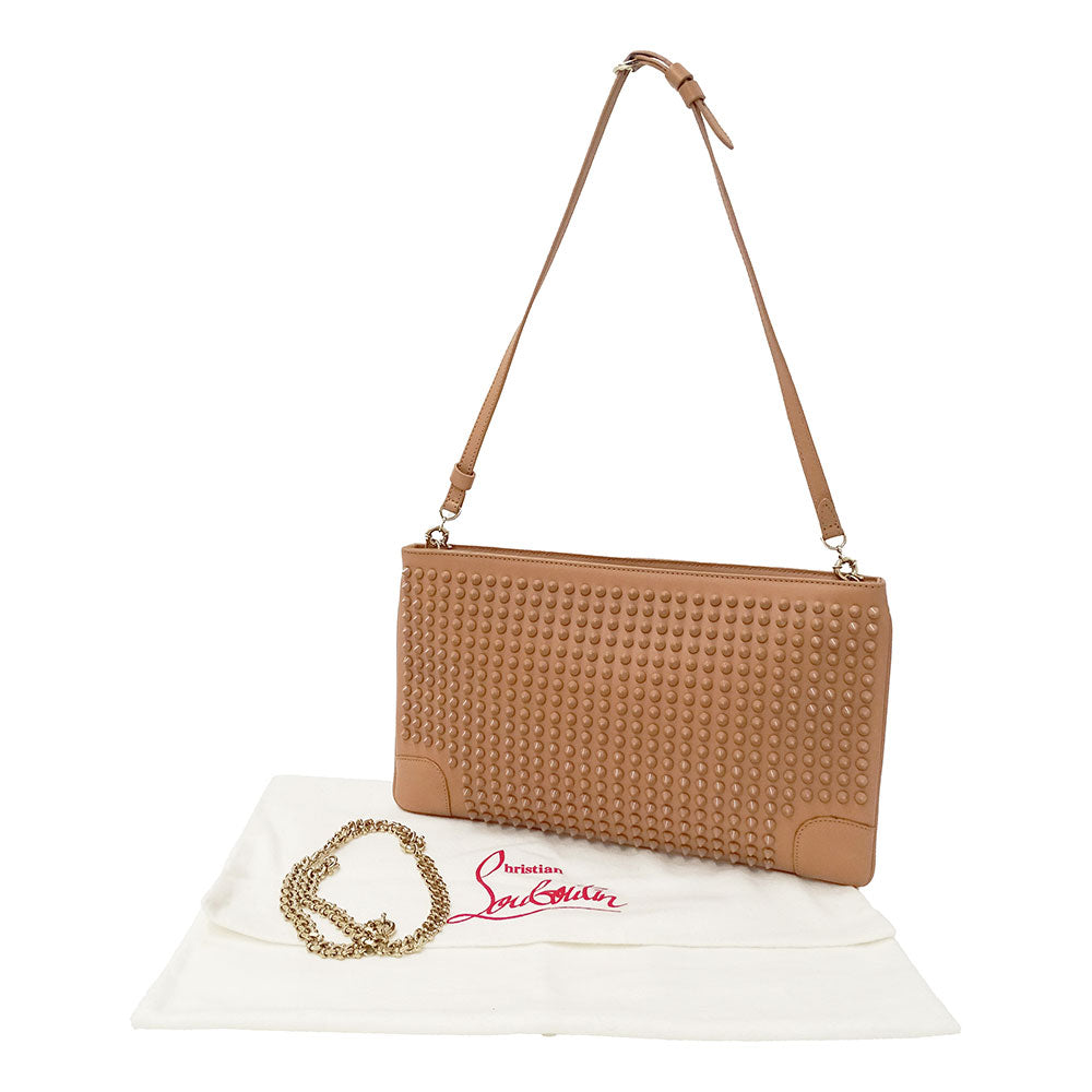 Christian Louboutin クリスチャンルブタン 2wayバッグ サーモンピンク レザー レディース 【中古】