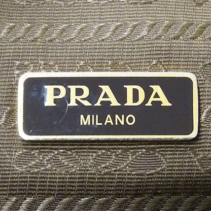 PRADA プラダ 2wayバッグ ロゴジャガード ベージュ ブラウン 1BH097 キャンバス レディース 【中古】