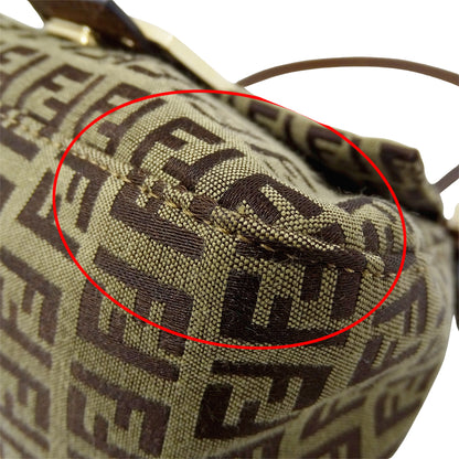 FENDI フェンディ ハンドバッグ ズッキーノ ブラウン キャンバス レディース 【中古】