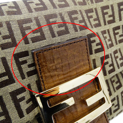 FENDI フェンディ ハンドバッグ ズッキーノ ブラウン キャンバス レディース 【中古】