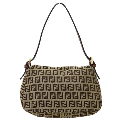 FENDI フェンディ ハンドバッグ ズッキーノ ブラウン キャンバス レディース 【中古】