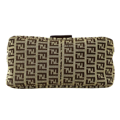 FENDI フェンディ ハンドバッグ ズッキーノ ブラウン キャンバス レディース 【中古】