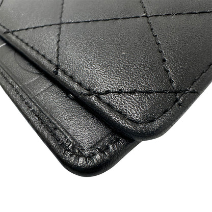 CHANEL シャネル 手帳カバー カンボン ブラック カーフ レディース 【中古】