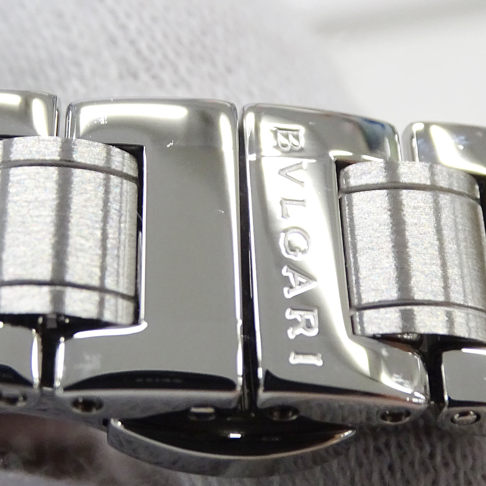 BVLGARI ブルガリ ブルガリブルガリ BBL26S レディース 腕時計 クオーツ QZ ステンレス SS 12P ダイヤモンド パープル 磨き済み 【中古】