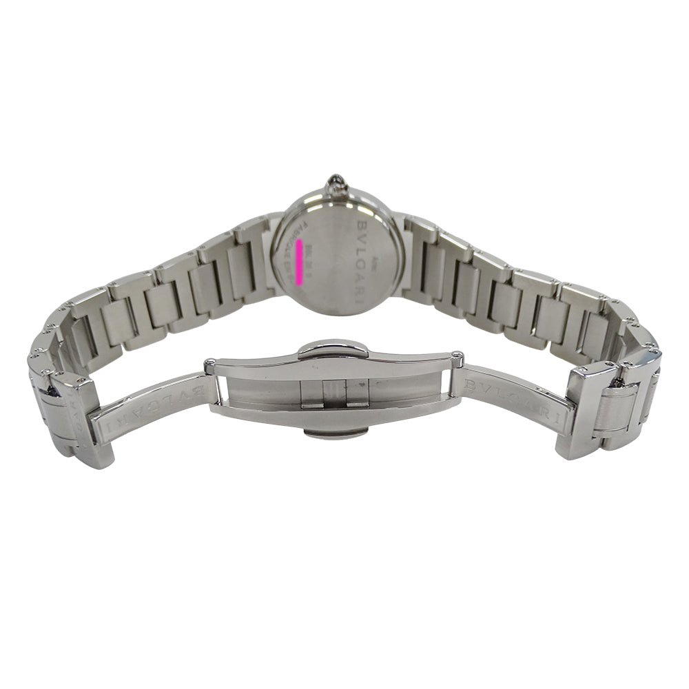 BVLGARI ブルガリ ブルガリブルガリ BBL26S レディース 腕時計 クオーツ QZ ステンレス SS 12P ダイヤモンド パープル 磨き済み 【中古】