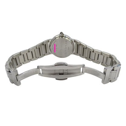 BVLGARI ブルガリ ブルガリブルガリ BBL26S レディース 腕時計 クオーツ QZ ステンレス SS 12P ダイヤモンド パープル 磨き済み 【中古】