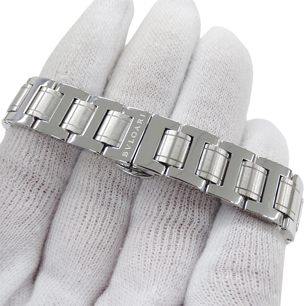 BVLGARI ブルガリ ブルガリブルガリ BBL26S レディース 腕時計 クオーツ QZ ステンレス SS 12P ダイヤモンド パープル 磨き済み 【中古】