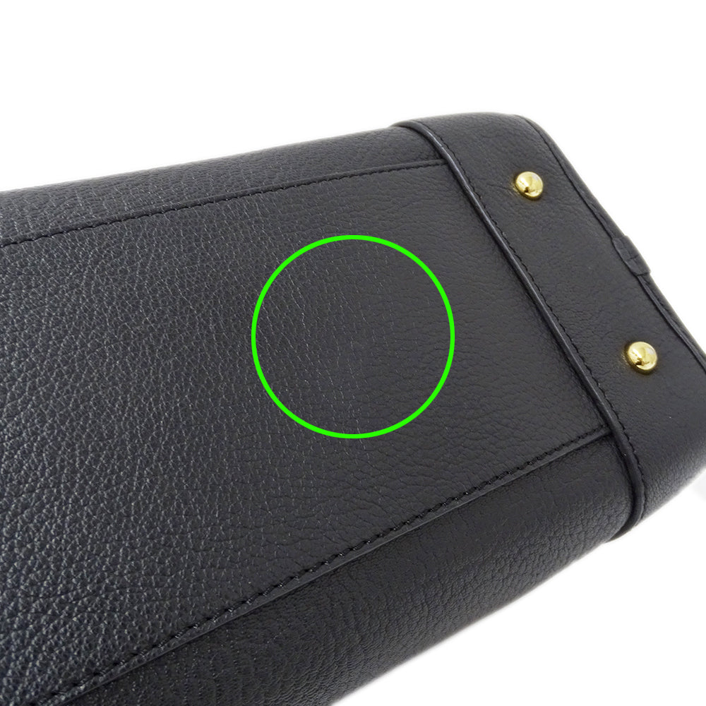 LOEWE ロエベ ハンドバッグ アマソナ28 ブラック レザー レディース 【中古】