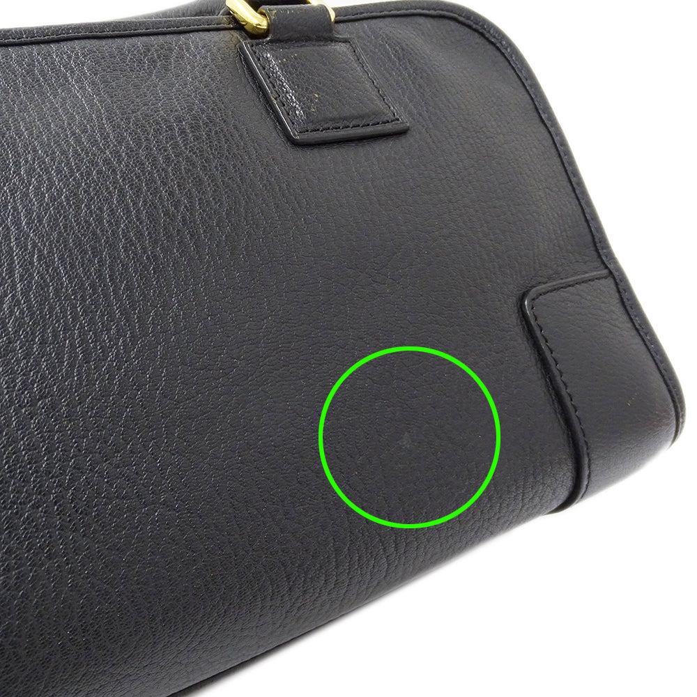 LOEWE ロエベ ハンドバッグ アマソナ28 ブラック レザー レディース 【中古】