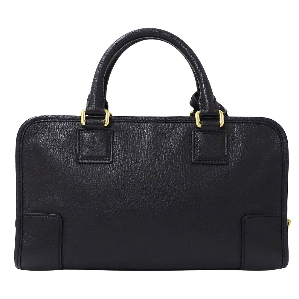 LOEWE ロエベ ハンドバッグ アマソナ28 ブラック レザー レディース 【中古】