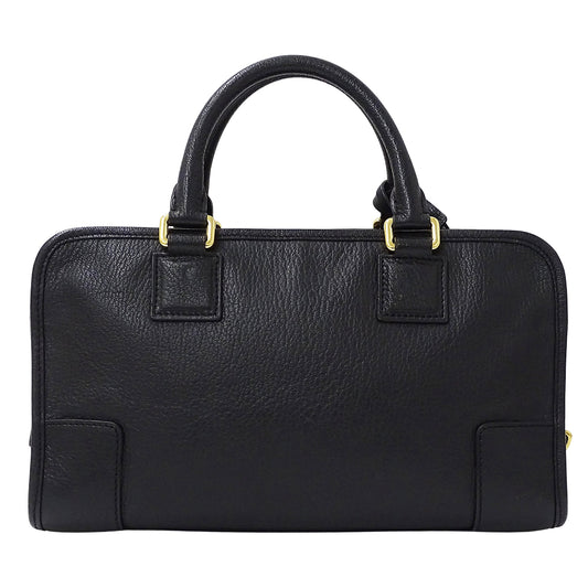 LOEWE ロエベ ハンドバッグ アマソナ28 ブラック レザー レディース 【中古】