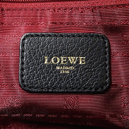 LOEWE ロエベ ハンドバッグ アマソナ28 ブラック レザー レディース 【中古】