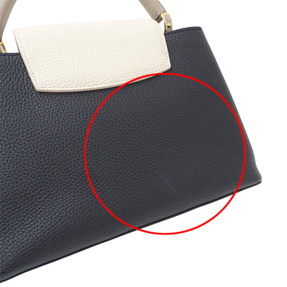 LOUIS VUITTON ルイ・ヴィトン カプシーヌ MM 2wayバッグ ブラック クリーム M25386 レディース 【中古】