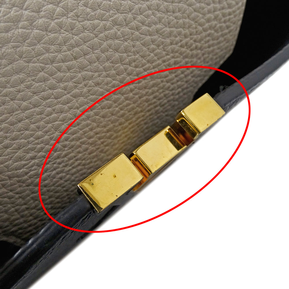 LOUIS VUITTON ルイ・ヴィトン カプシーヌ MM 2wayバッグ ブラック クリーム M25386 レディース 【中古】