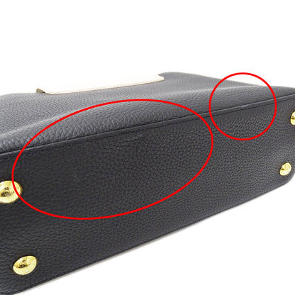 LOUIS VUITTON ルイ・ヴィトン カプシーヌ MM 2wayバッグ ブラック クリーム M25386 レディース 【中古】