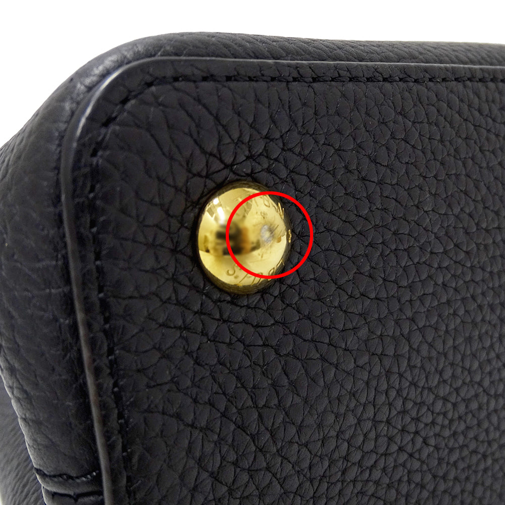 LOUIS VUITTON ルイ・ヴィトン カプシーヌ MM 2wayバッグ ブラック クリーム M25386 レディース 【中古】