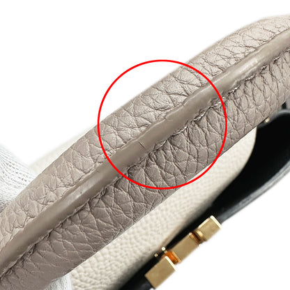 LOUIS VUITTON ルイ・ヴィトン カプシーヌ MM 2wayバッグ ブラック クリーム M25386 レディース 【中古】