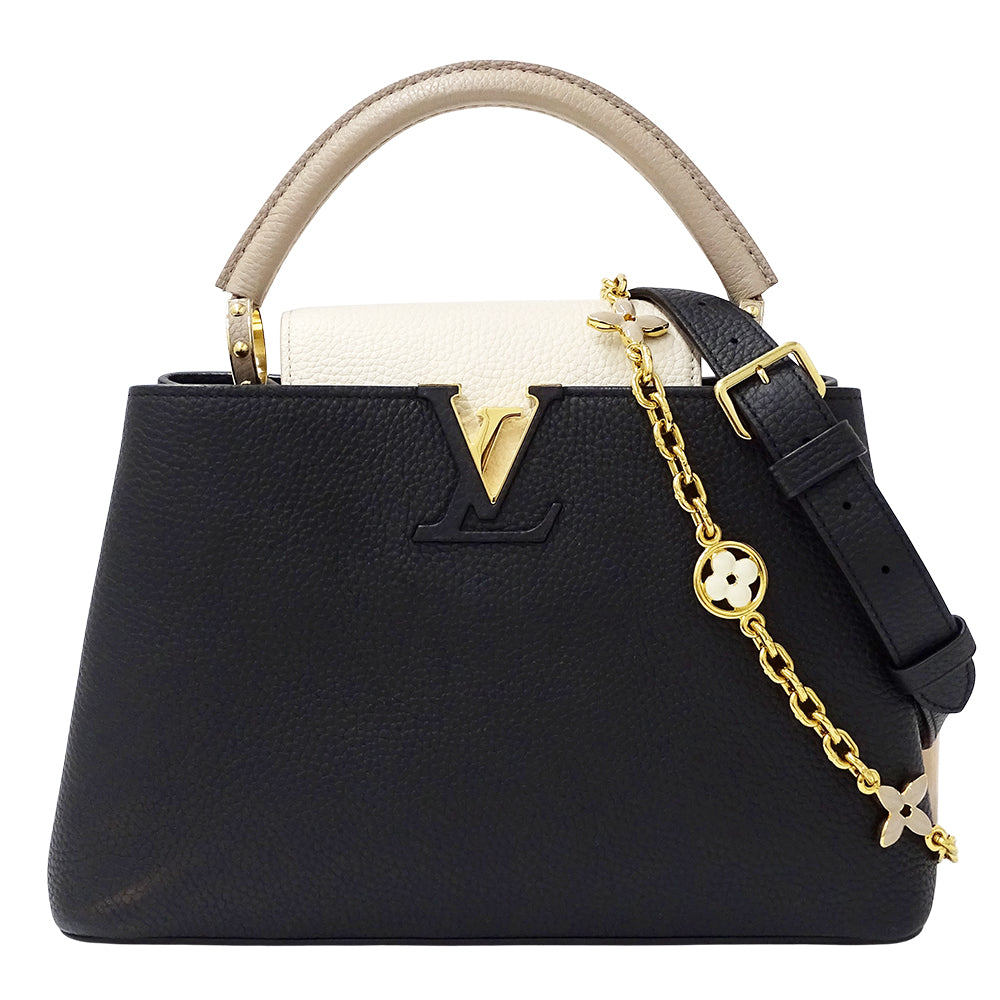 LOUIS VUITTON ルイ・ヴィトン カプシーヌ MM 2wayバッグ ブラック クリーム M25386 レディース 【中古】