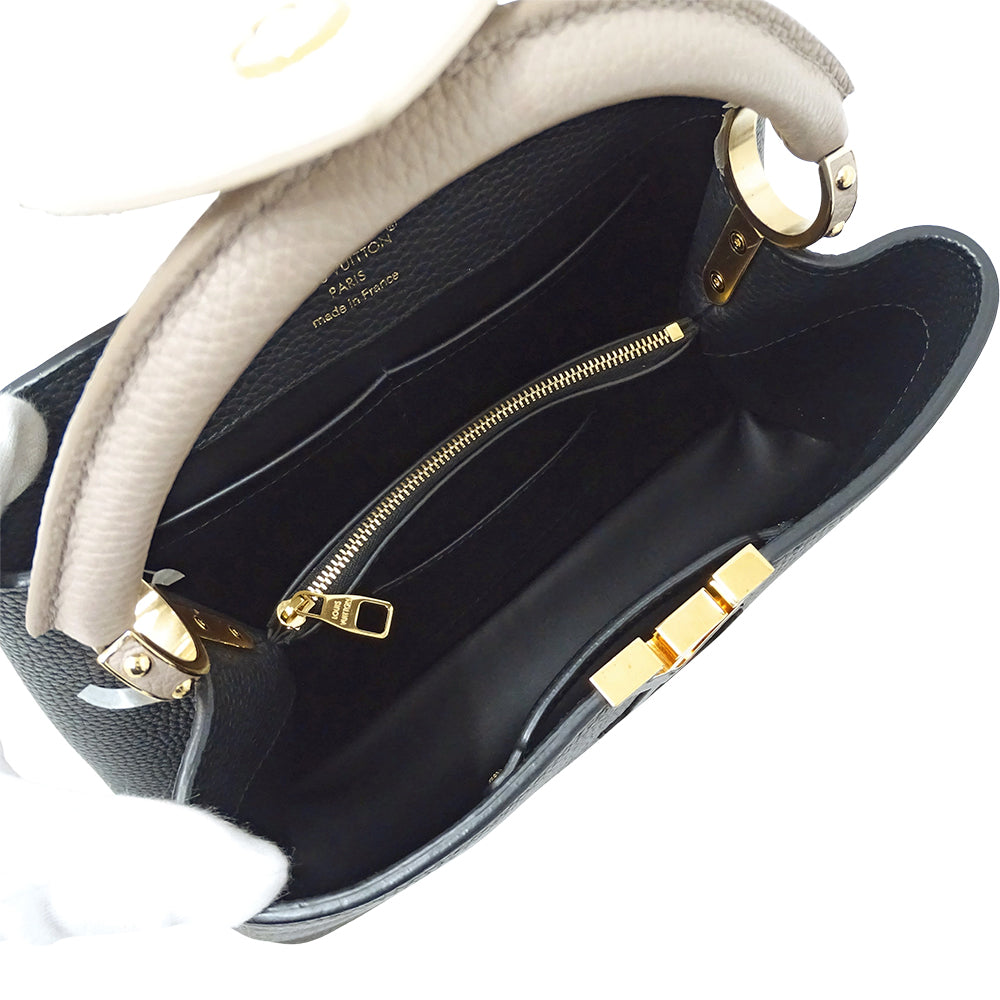 LOUIS VUITTON ルイ・ヴィトン カプシーヌ MM 2wayバッグ ブラック クリーム M25386 レディース 【中古】