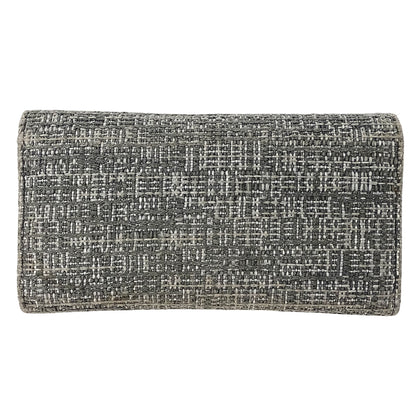 CHANEL シャネル 長財布 ドーヴィル グレー シルバー金具 キャンバス レディース 【中古】