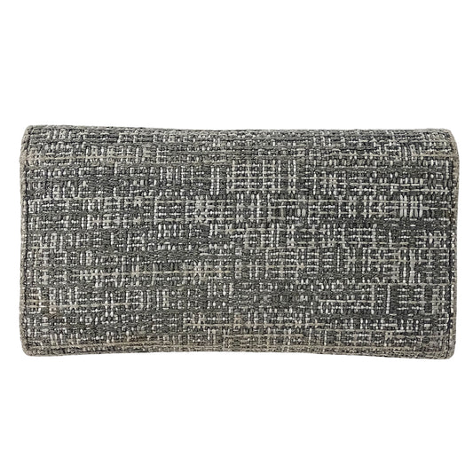 CHANEL シャネル 長財布 ドーヴィル グレー シルバー金具 キャンバス レディース 【中古】