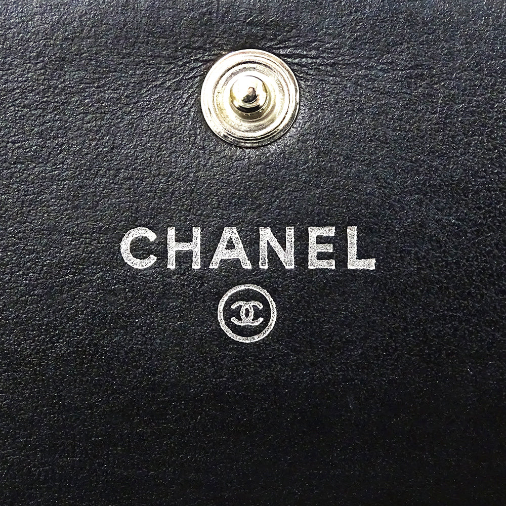 CHANEL シャネル 長財布 ドーヴィル グレー シルバー金具 キャンバス レディース 【中古】