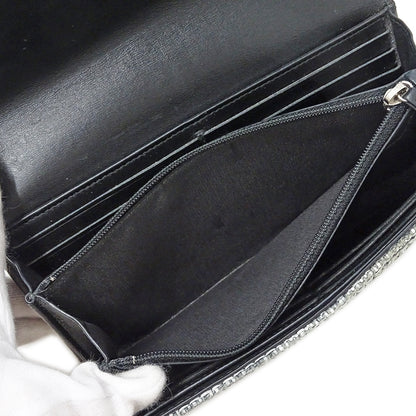 CHANEL シャネル 長財布 ドーヴィル グレー シルバー金具 キャンバス レディース 【中古】