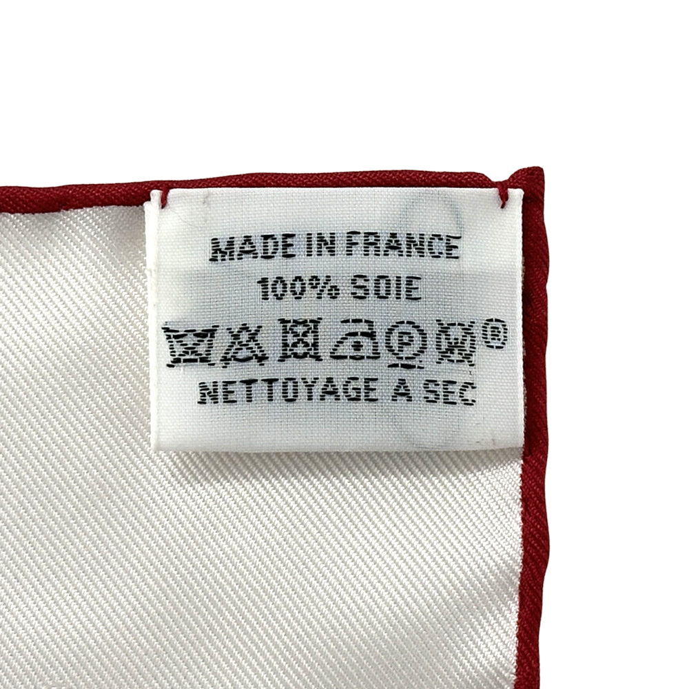 HERMES エルメス カレ90 Clic Clac クリッククラック スカーフ レッド ホワイト シルク レディース 【中古】