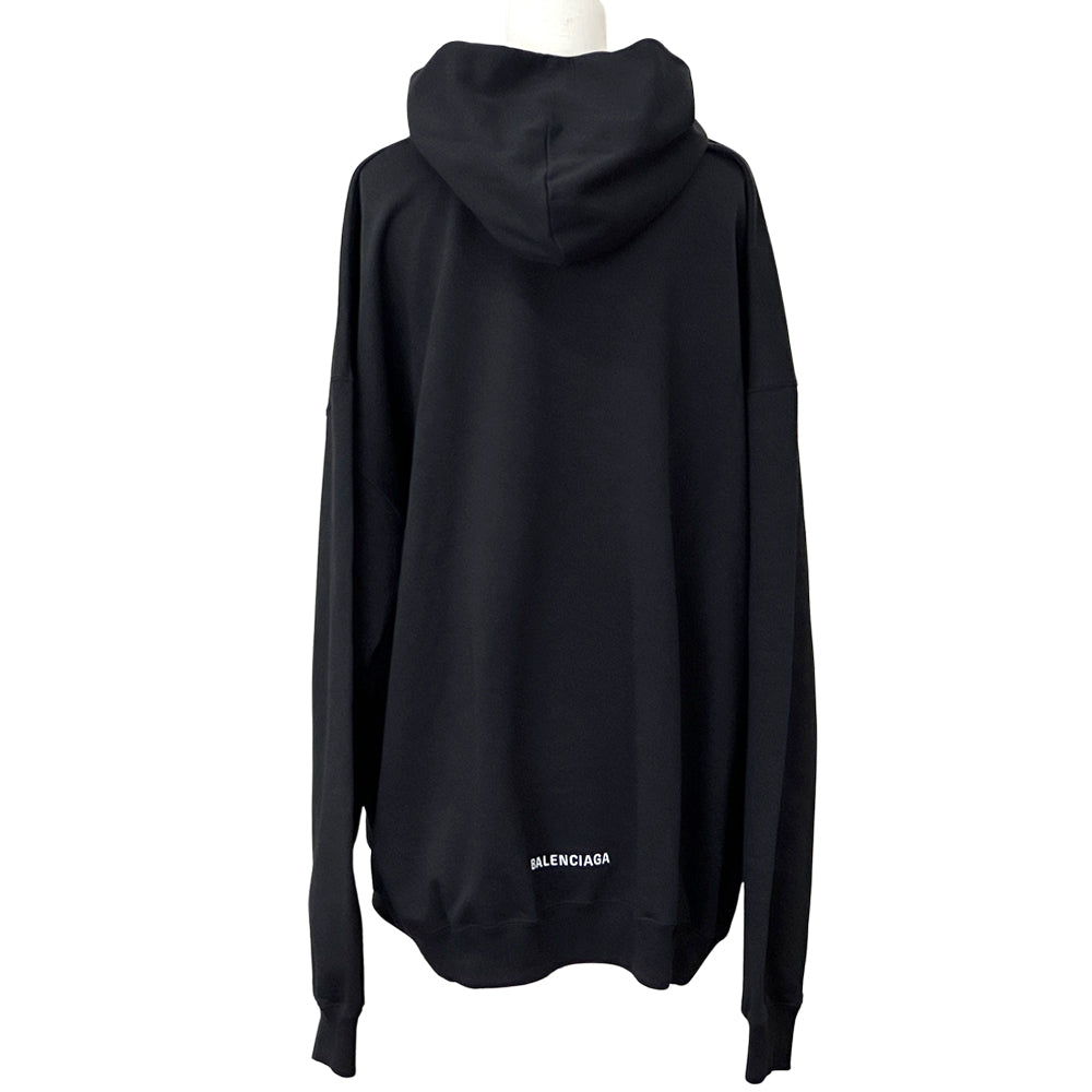 BALENCIAGA バレンシアガ パーカー ブラック 620973 コットン メンズ 【中古】