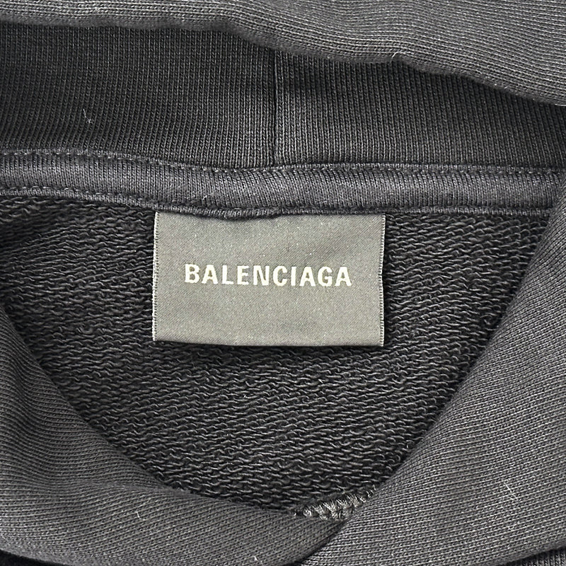 BALENCIAGA バレンシアガ パーカー ブラック 620973 コットン メンズ 【中古】