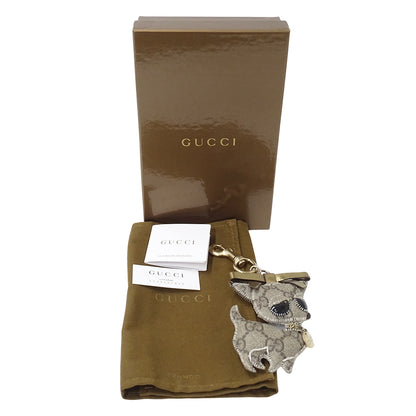 GUCCI グッチ キーホルダー グッチョリ チワワ GGスプリームキャンバス ベージュ ブラウン レディース 【中古】