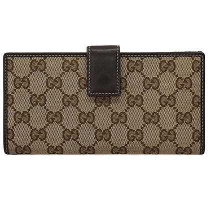 GUCCI グッチ 長財布 グッチョリ GGキャンバス ブラウン 226154 レディース 【中古】