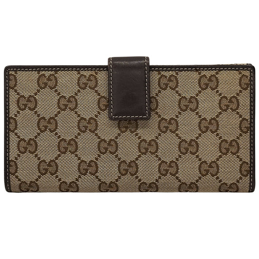 GUCCI グッチ 長財布 グッチョリ GGキャンバス ブラウン 226154 レディース 【中古】
