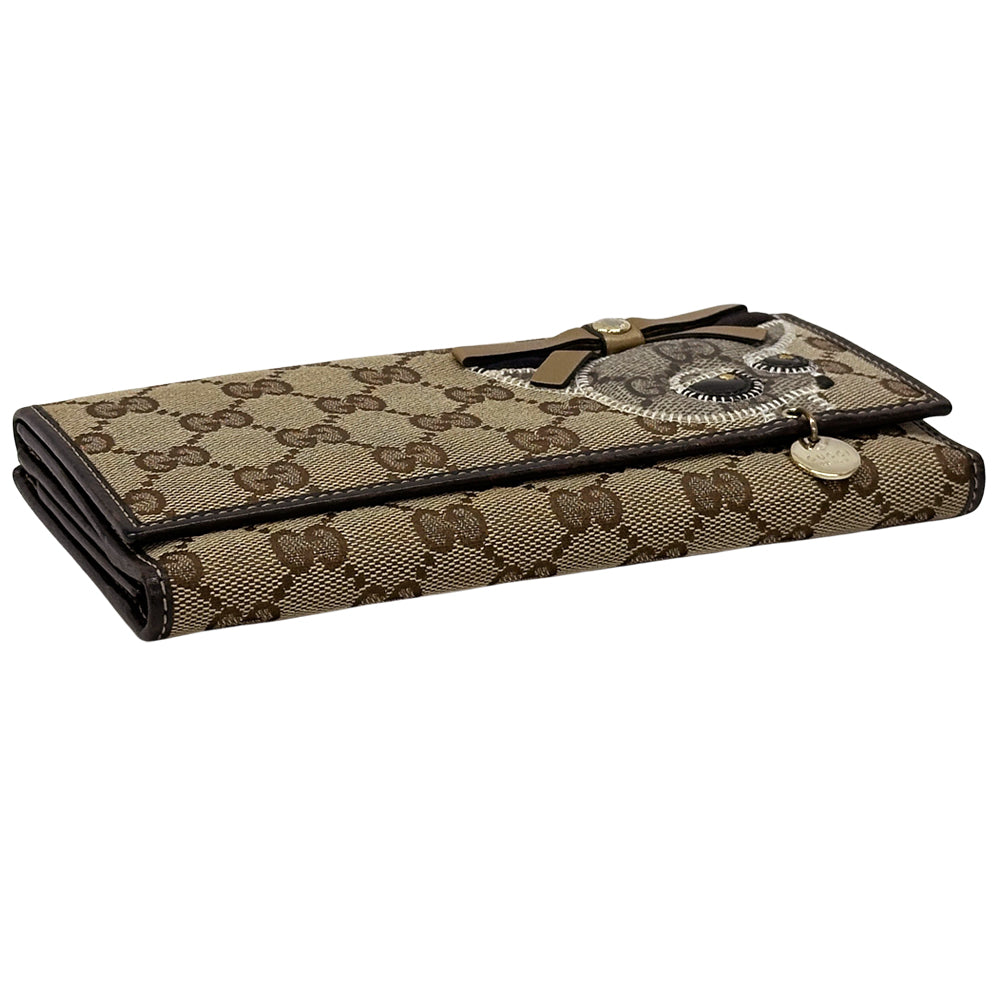 GUCCI グッチ 長財布 グッチョリ GGキャンバス ブラウン 226154 レディース 【中古】