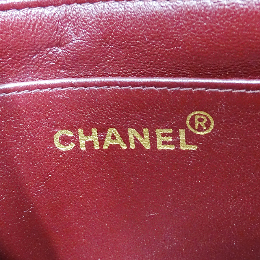 CHANEL シャネル ショルダーバッグ ミニマトラッセ ブラック ゴールド金具 ラムスキン レディース 【中古】