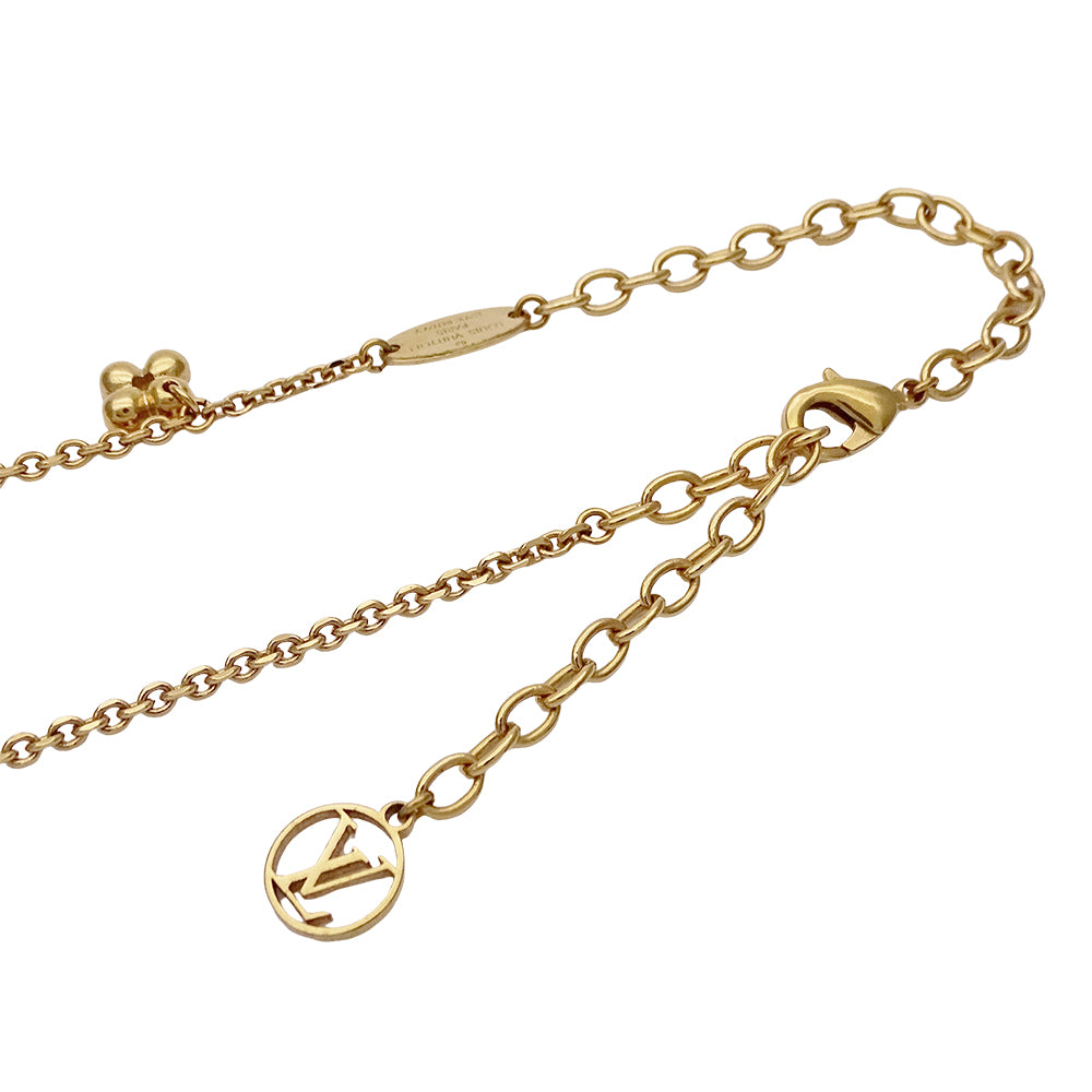 LOUIS VUITTON ルイ・ヴィトン LV コリエ ブルーミング ネックレス GP ゴールド レディース M64855 【中古】
