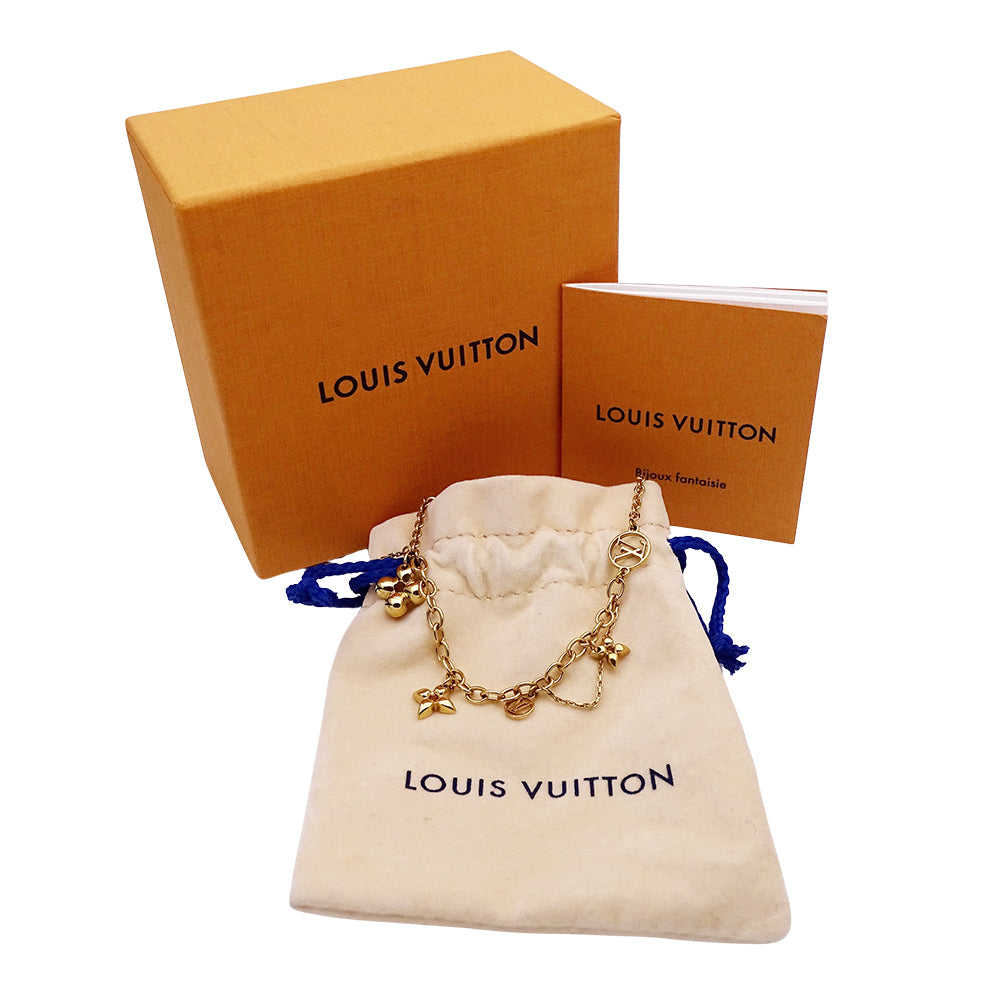 LOUIS VUITTON ルイ・ヴィトン LV コリエ ブルーミング ネックレス GP ゴールド レディース M64855 【中古】