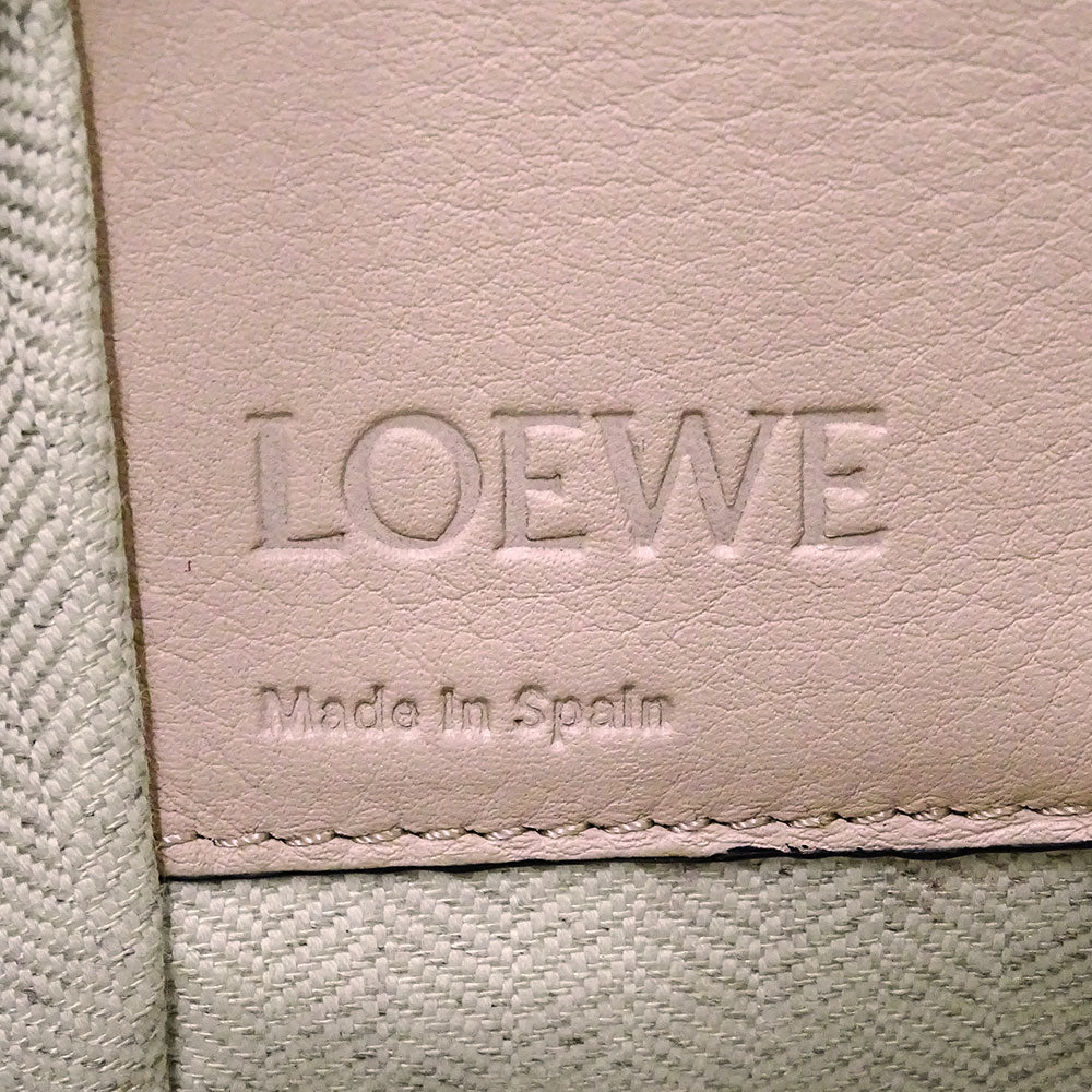 LOEWE ロエベ ハンモック スモール 2wayバッグ ピンクベージュ レザー レディース 【中古】