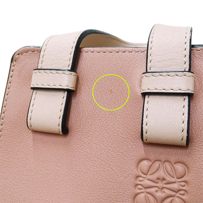 LOEWE ロエベ ハンモック スモール 2wayバッグ ピンクベージュ レザー レディース 【中古】