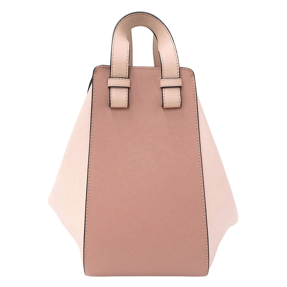 LOEWE ロエベ ハンモック スモール 2wayバッグ ピンクベージュ レザー レディース 【中古】